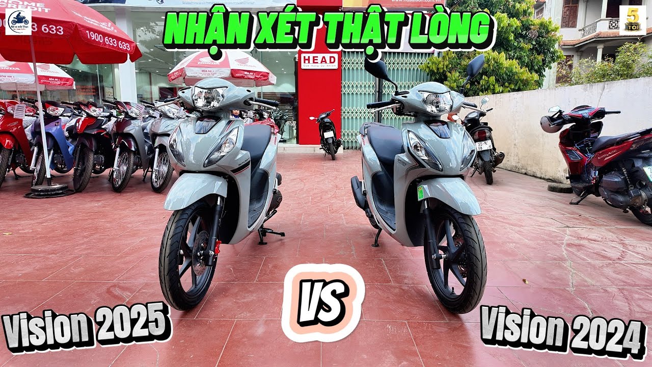 So sánh Vision 110 2025 VS Vision 110 2024 THỂ THAO ▶ NHẬN XÉT THẬT LÒNG 🔴 TOP 5 ĐAM MÊ