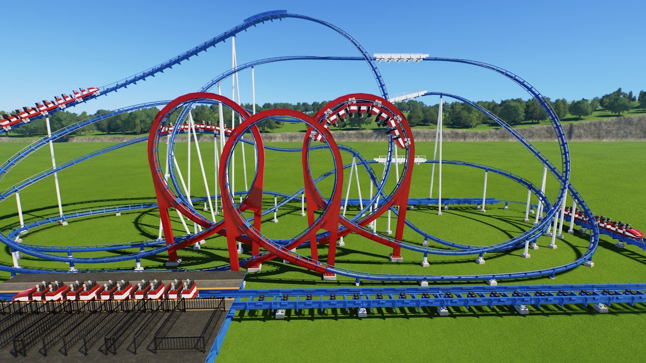 All American Triple Loop Indiana Beach Recreation Planet Coaster 2 POV