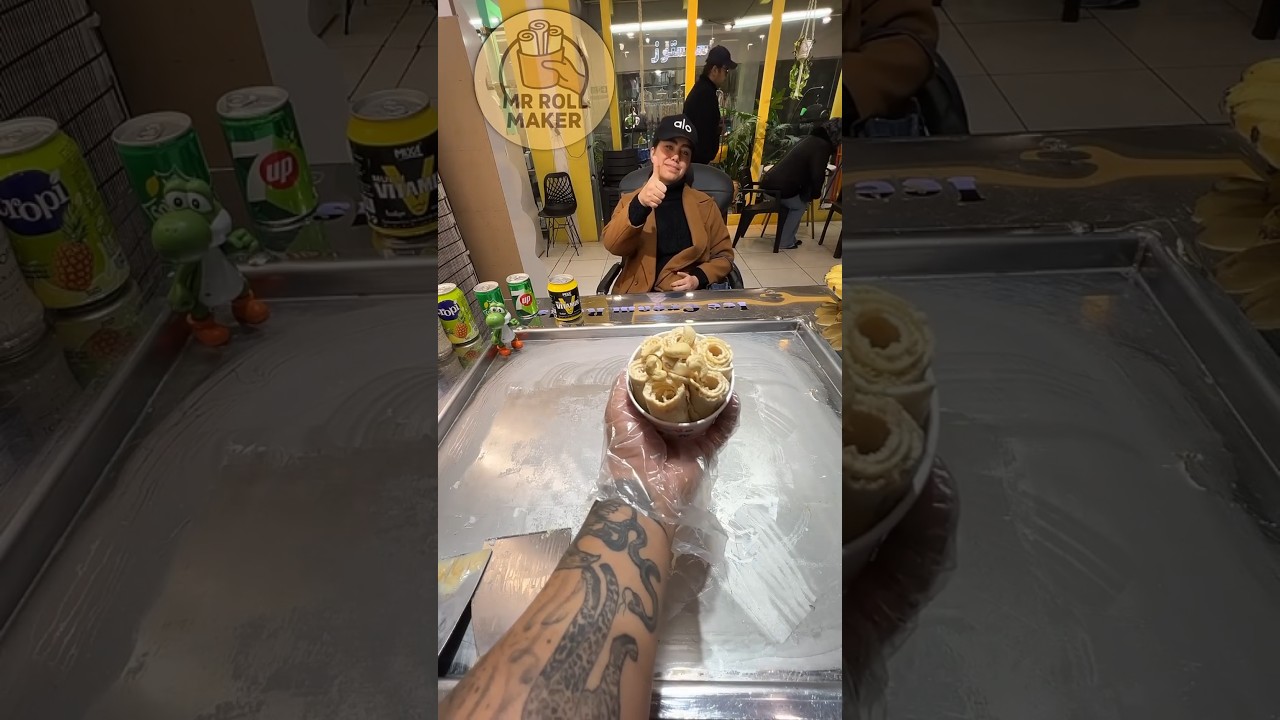Smooth, Clean, Perfect&hellip; Ice Roll! #satisfying #dessertvideo #foodasmr #streetdessert #shorts #viral
