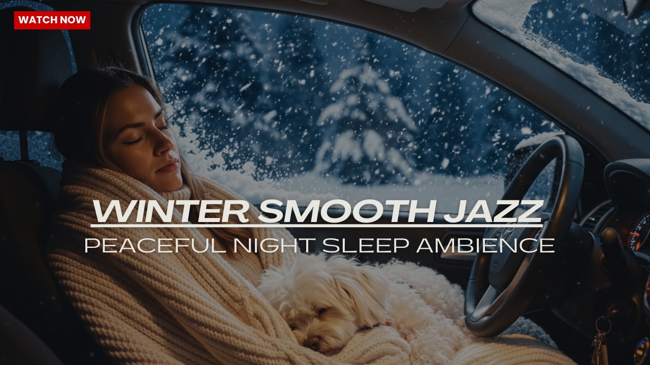 8 Hours Gentle Rain on Car Windows with Smooth Jazz for Sleep, Relaxation and Nighttime Comfort 💤😴