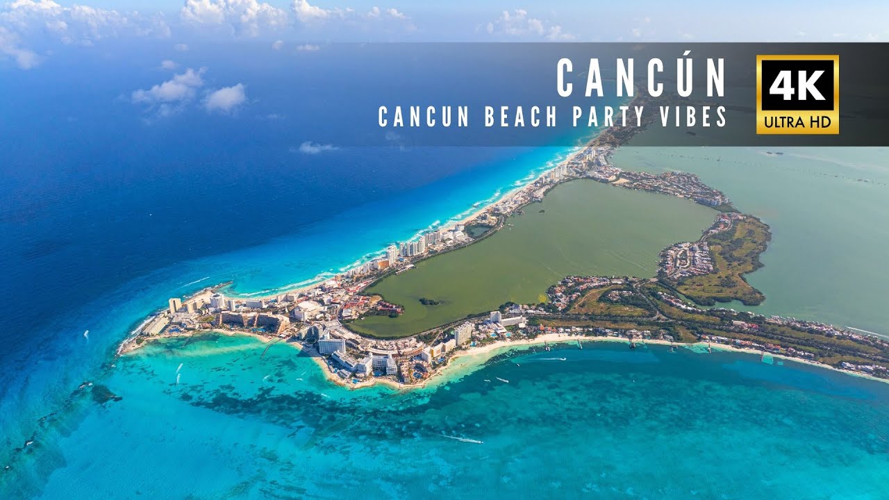 Cancun Beach Party Vibes | Soft Techno & Paramotors at Playa Forum (4K)