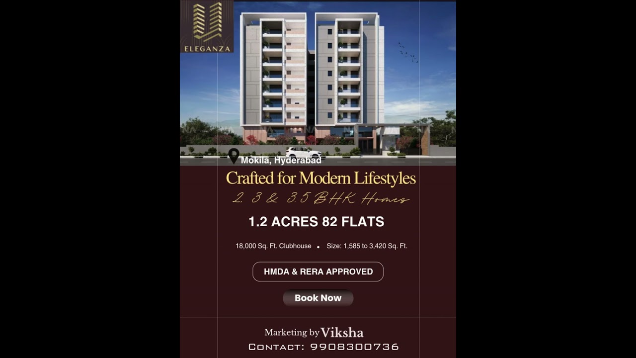 Crafted for Modern Lifestyles 2, 3 & 3 5 BHK Homes #hyderabadrealestate #hmdaapproved