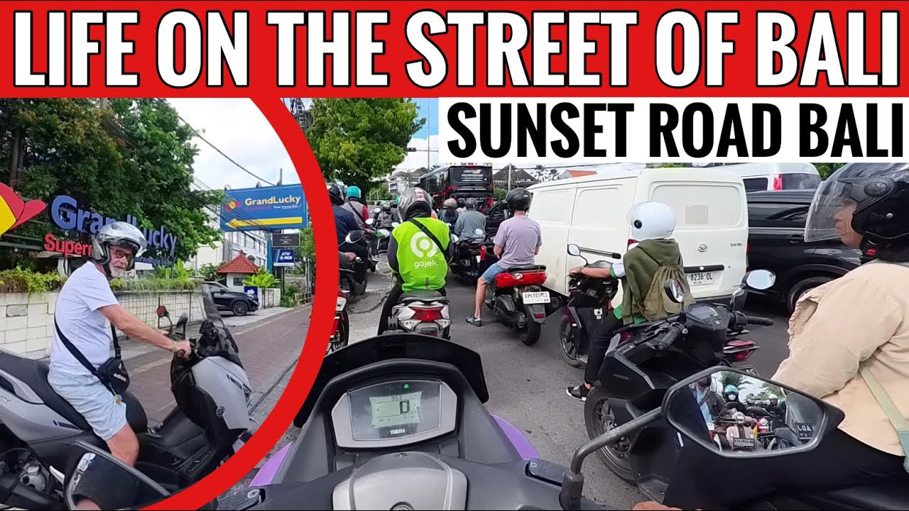 Life on the street of Bali, Sunset Road Bali