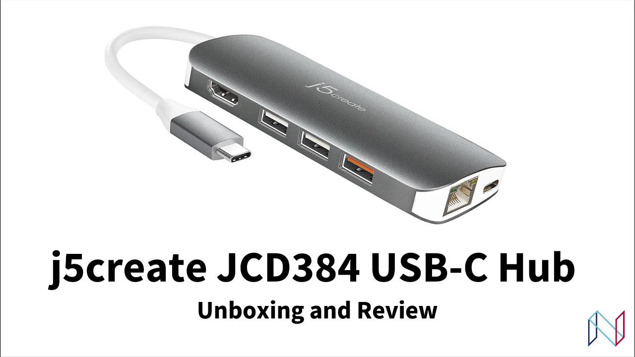 Unboxing and reviewing j5Create's JCD384 type-C multi-USB hub