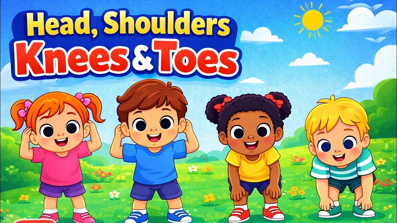 Head, Shoulders, Knees & Toes 👶🎵 | Fun Action Song for Kids & Toddlers