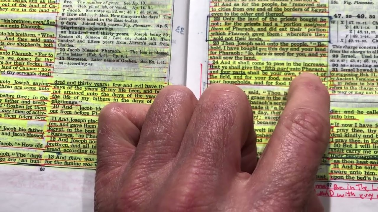 Книга Бытия, глава 47, часть 2, доходит до Гошена...