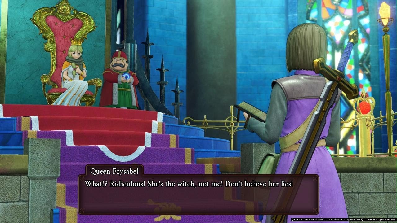Dragon Quest 11 helping a witch