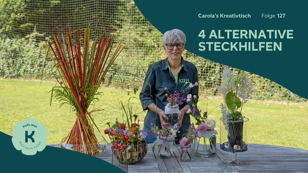 4 kreative Steckhilfen | Blumengesteck | DIY Anleitung zum Mitmachen | Vasenf&uuml;llung | Gesteck
