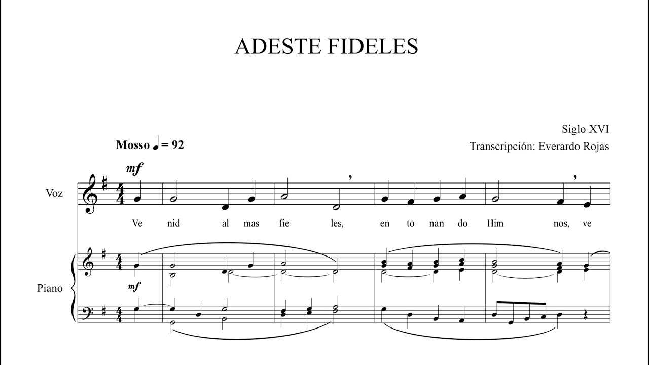 ADESTE FIDELES [Texto en español] ALTO #musica #villancicos #adestefideles #choir #coros 