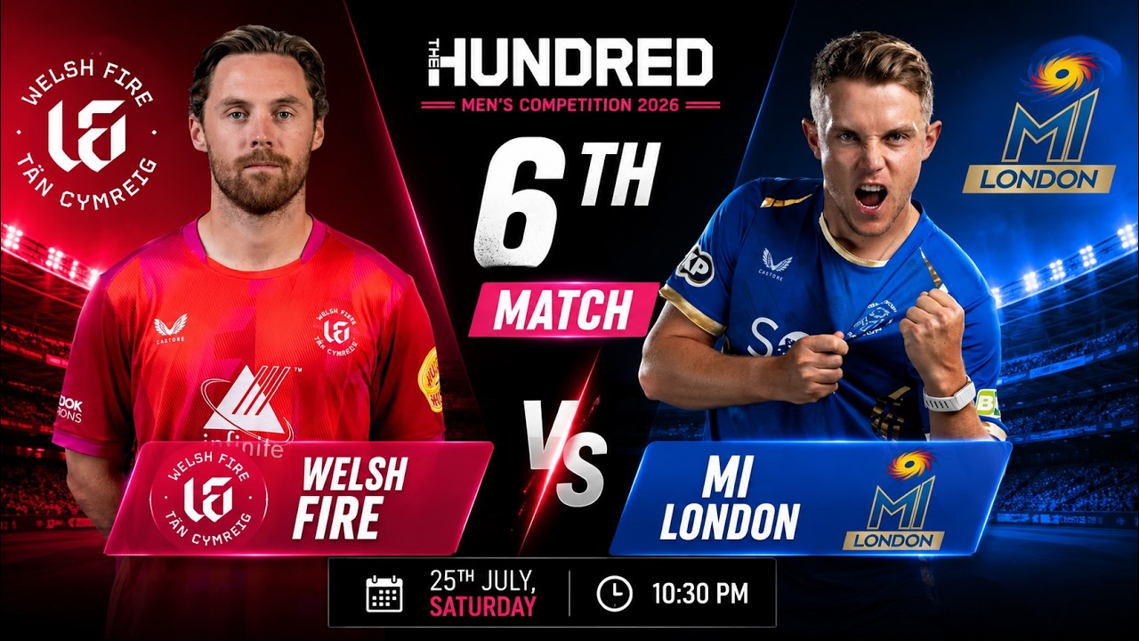 The Hundred 2026 Welsh Fire vs MI London 6th Match Prediction, Who Will Win?