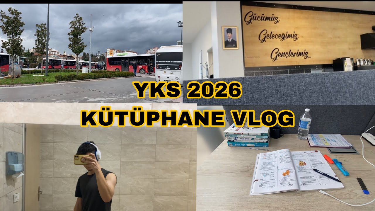 ✅YKS KÜTÜPHANE VLOG✅günde 10 saat #work #vlog #ykstavsiye #motivation #school #yks #tyt 
