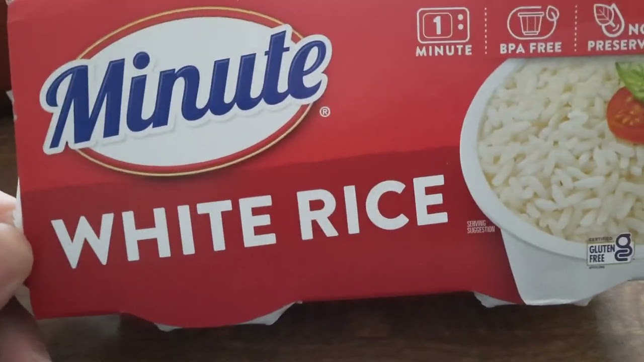 Minute rice individual servings.