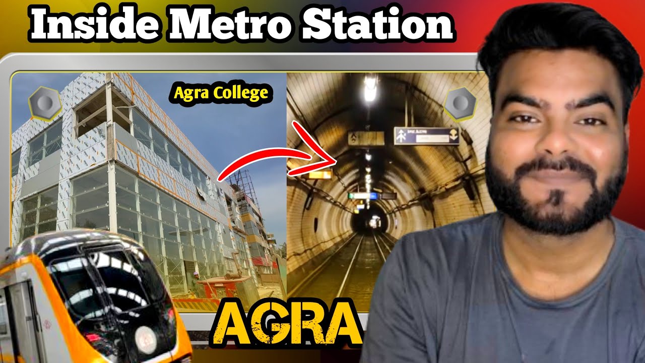 Agra Metro #62 Inside Agra College Metro Station Tour #ghumakkad_agra