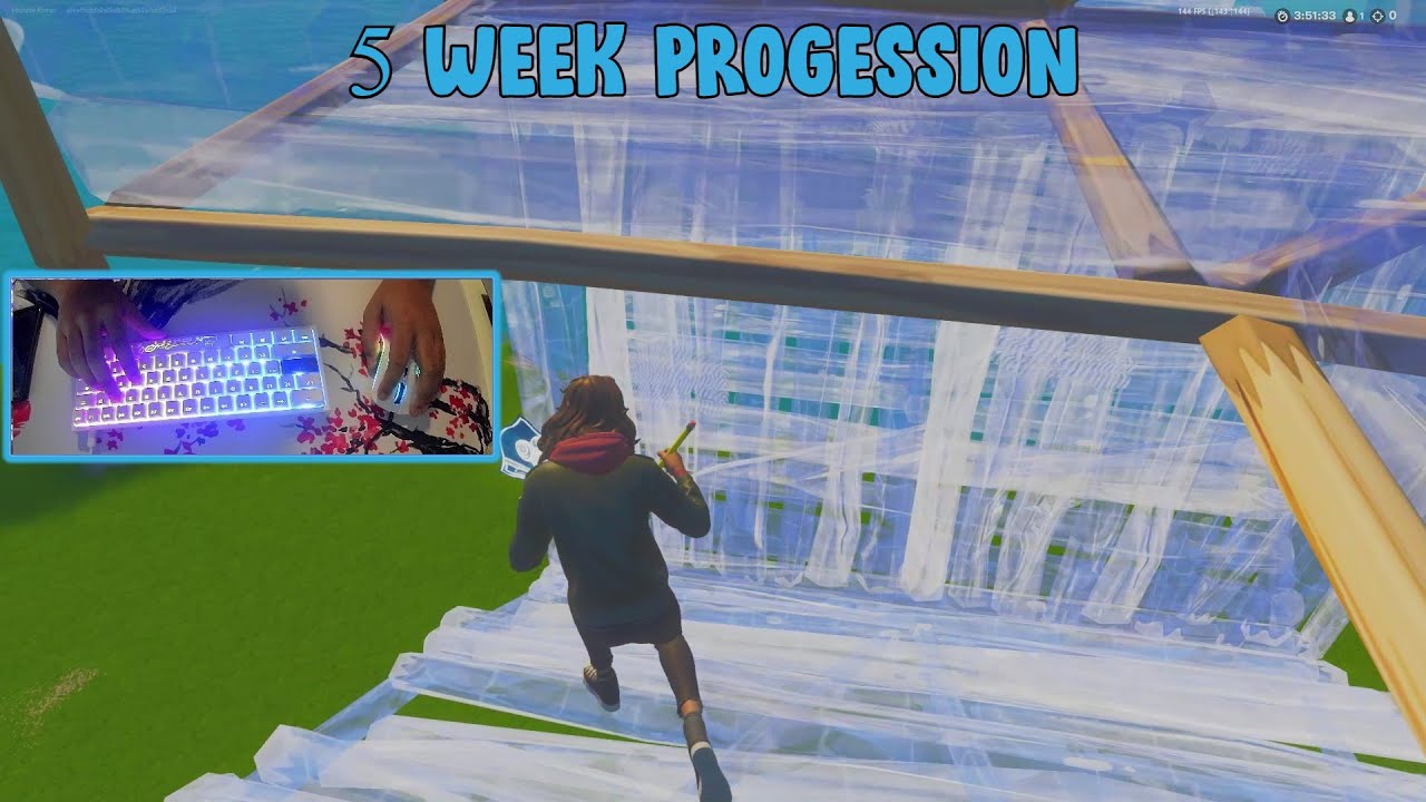 5 WEEK Fortnite Keyboard and Mouse Progression! (TIPS)