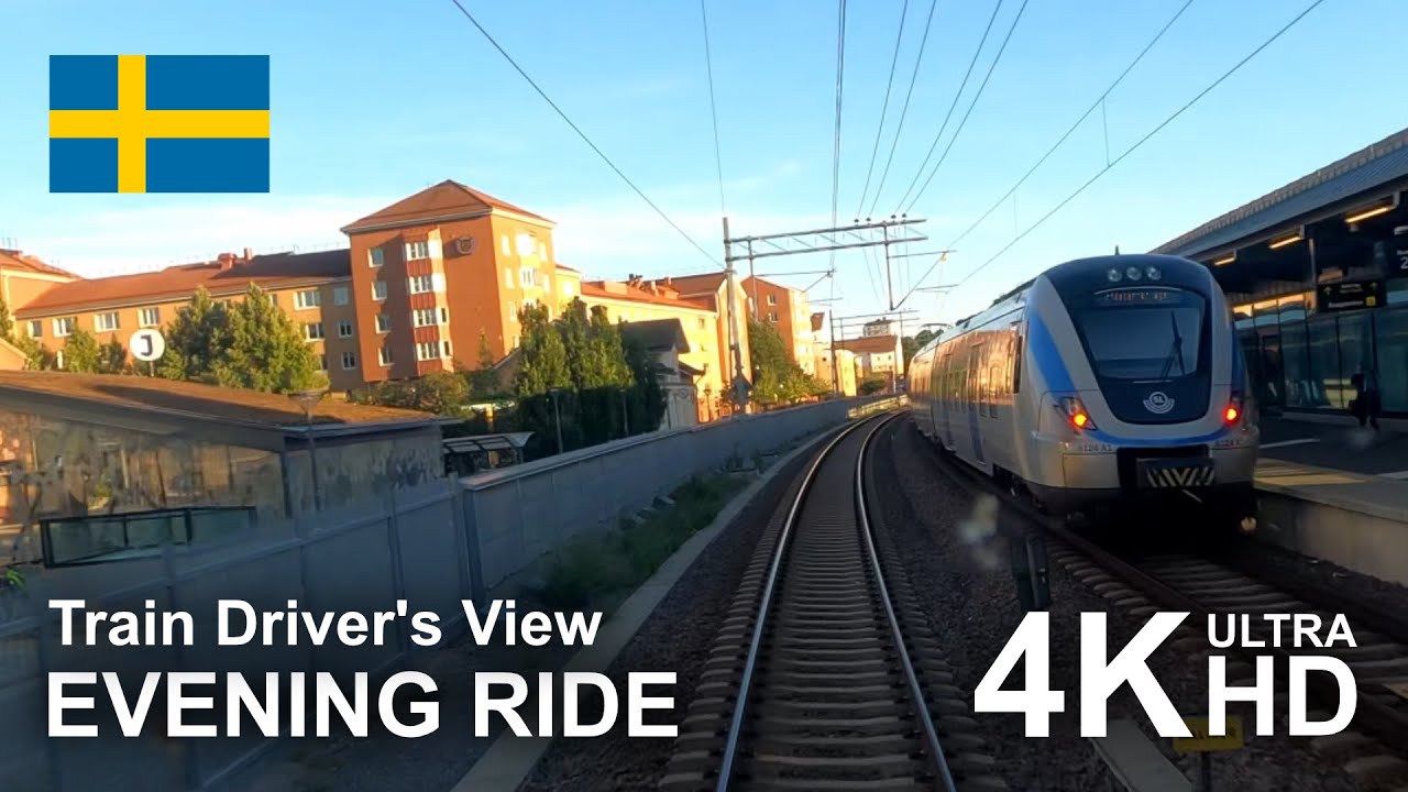 4K CABVIEW: Evening Ride (Hallsberg to Stockholm)