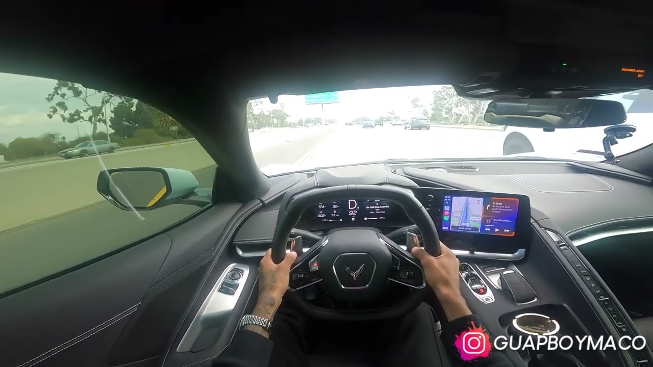 HITTING 130 MPH IN FRONT OF CALIFORNIA HIGHWAY PATROL! | Corvette C8 POV Drive
