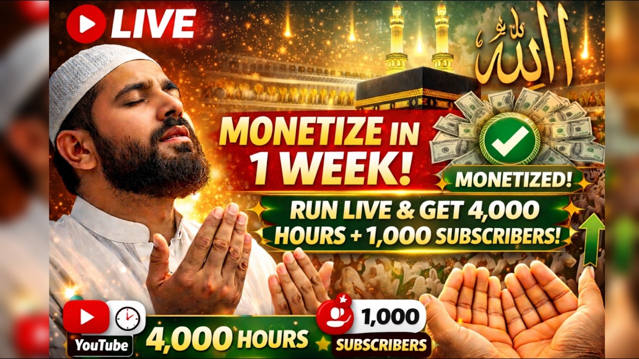 YouTube Live Se 1 Haftay Mein Monetization Kaise Mile 🔥 New Trick 2026 1000 Subscribers + 4000 Watch
