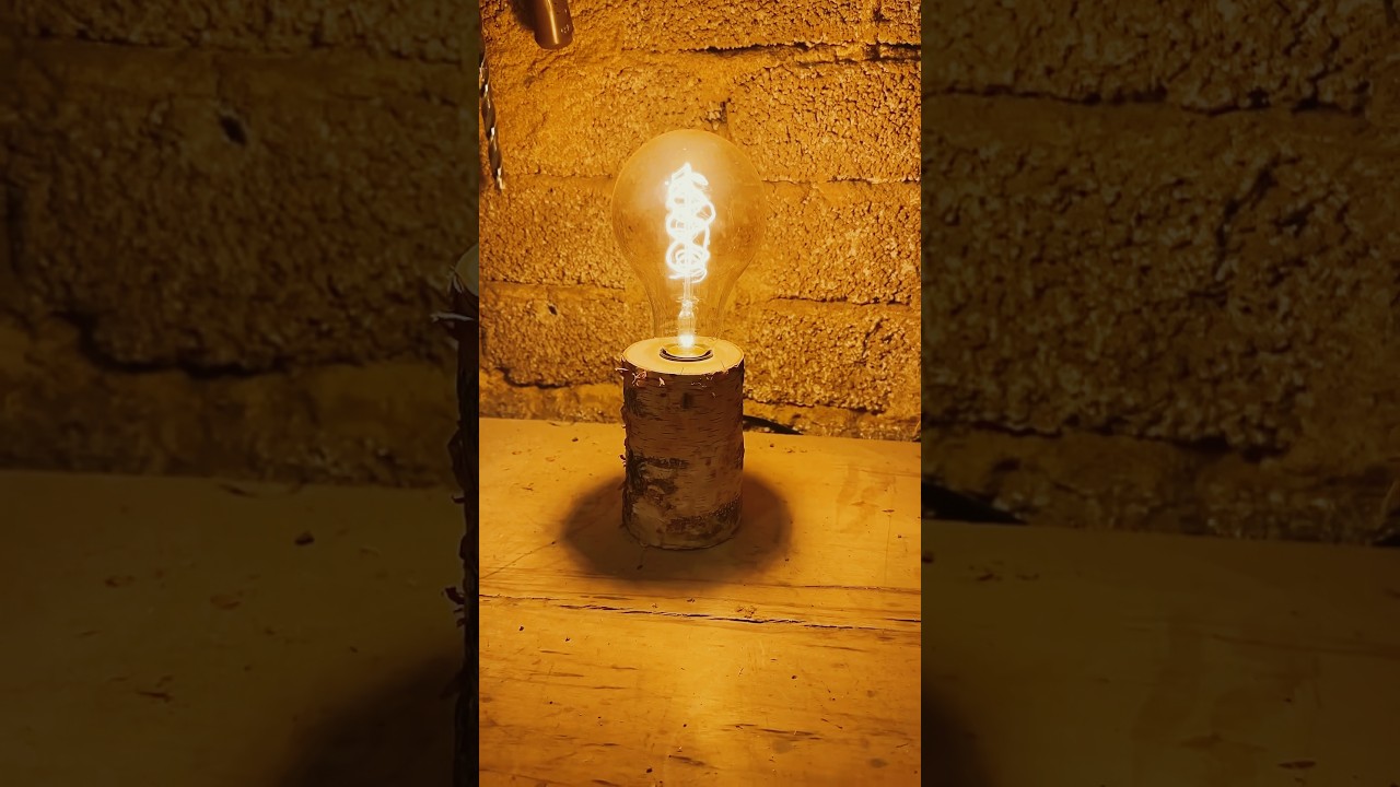 Lampe aus BIRKENHOLZ selber bauen! #shorts #wolfcraft #lampe
