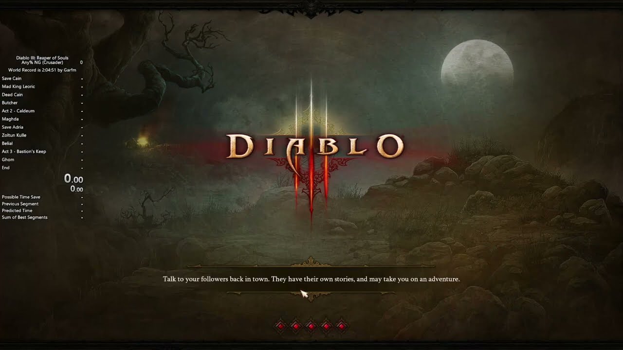 Diablo III Speedrun - any% NG (Crusader) - 2:00:21 WR
