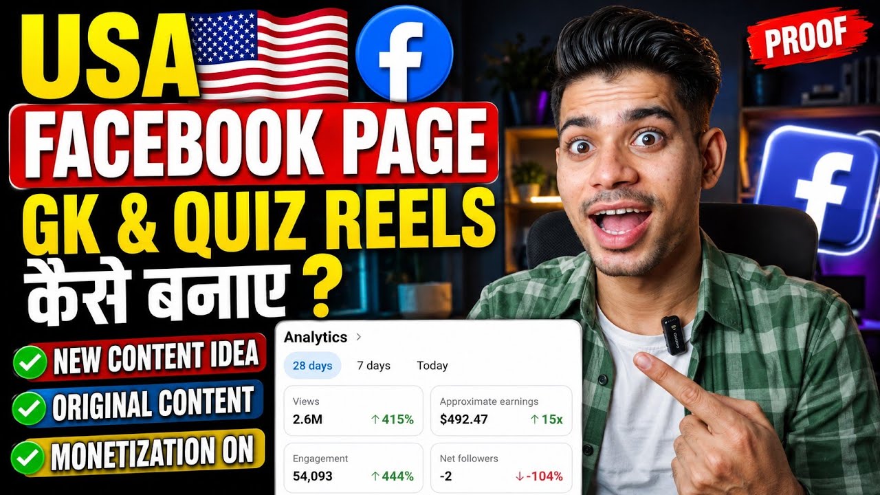 Facebook Content Idea / How to Make USA AI Videos / How to Make Money from Facebook 2026 / USA Reels