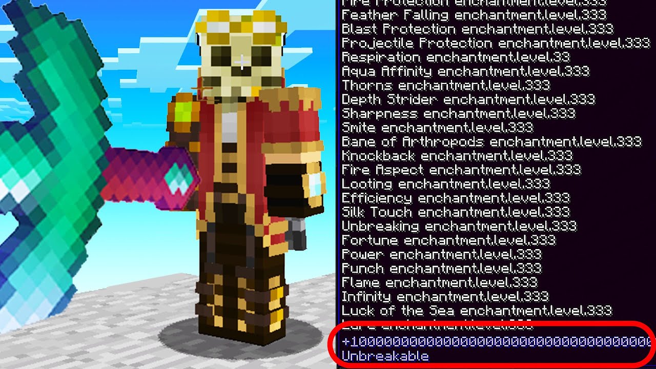 ZDOBYŁ MIECZ 1.000.000.000.000.000.000.000.000 ATAKU w MINECRAFT Lucky Block Race