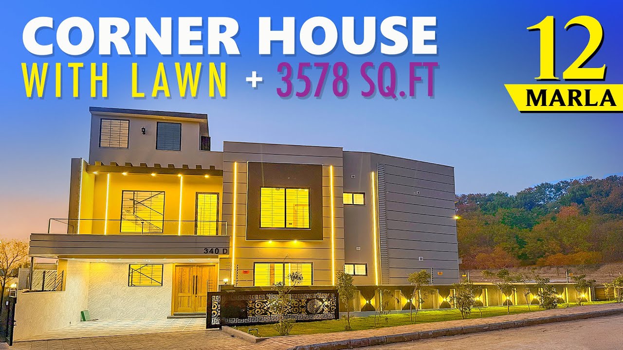 12 Marla Corner with Lawn | House for Sale in Bahria Town Rawalpindi Phase 8