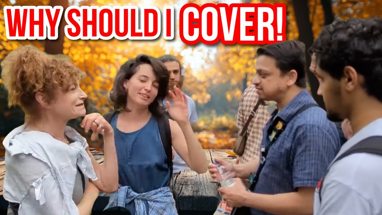 Why should i cover my head! Mansur Vs Atheist Girls | Speakers Corner | Hyde Park