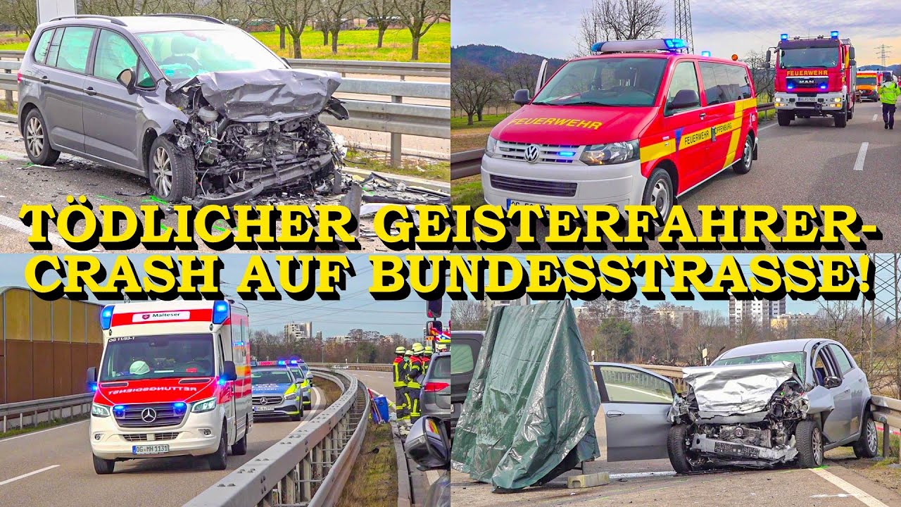 +++ TÖDLICHER GEISTERFAHRER-CRASH +++ ZWEI AUTOS KRACHEN FRONTAL INEINANDER | FEUERWEHR | RETTUNG