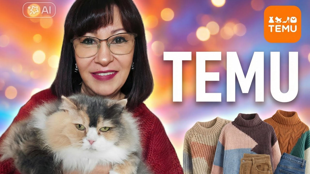 Огромная посылка с TEMU фиолетовая распаковка брюки свитера кардеганы уходовая косметика сумки все