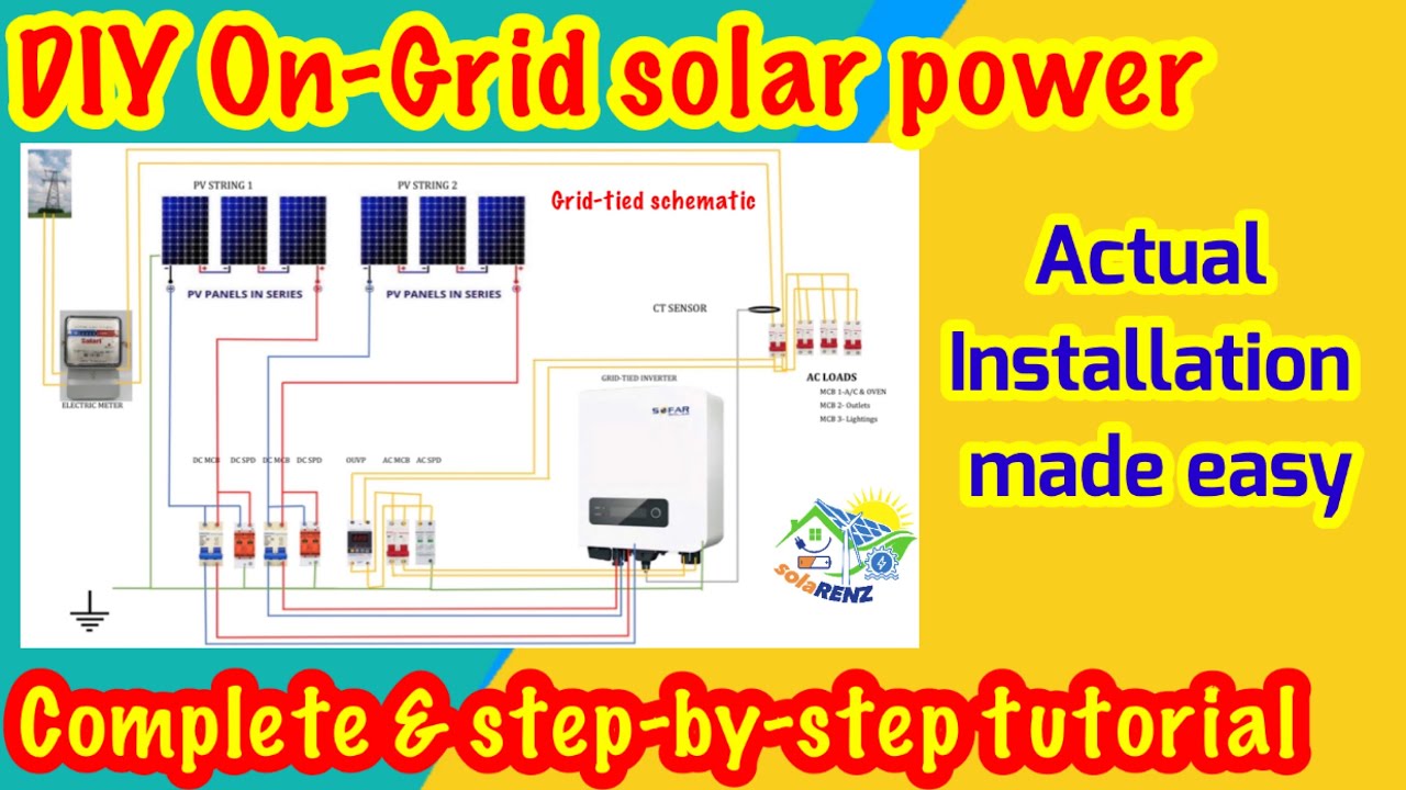 Complete, step-by-step & actual installation of On-Grid/Grid-tied solar power system | made easy