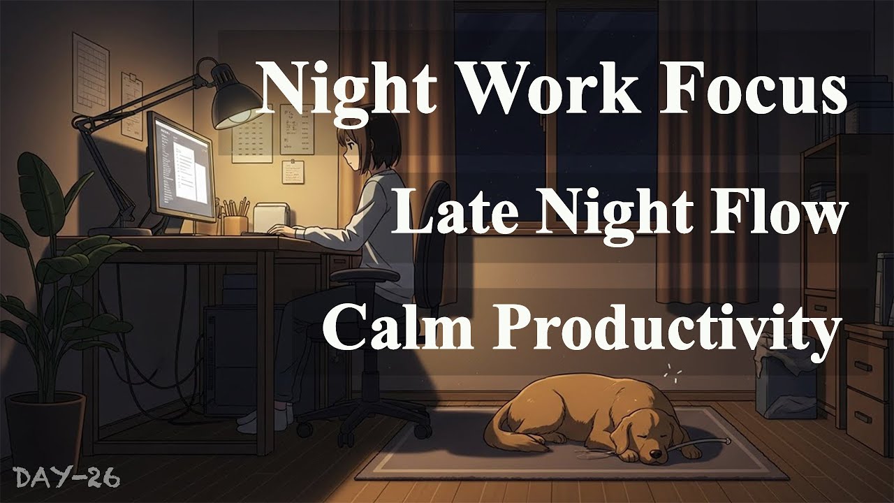 Night Work Focus Music 🌌 | Deep Concentration, Calm Productivity & Late Night Flow | Lofi Music Work