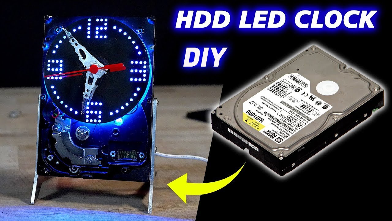 How to make a LED clock using a broken HDD/HDD broken? - DON' T THROW THAT AWAY IDEA DIY idea/TDMADE