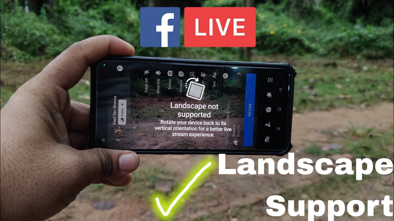 Facebook Live landscape not supported || Problem solved