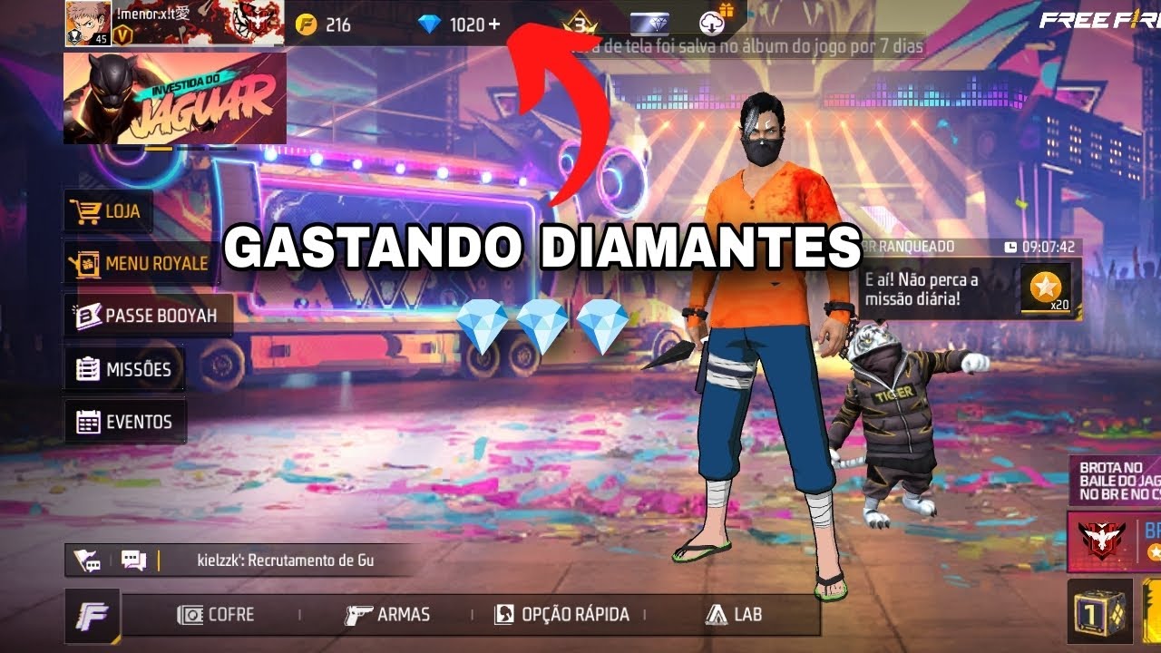 GASTEI 1000 DIAMANTES NO FREE FIRE 
