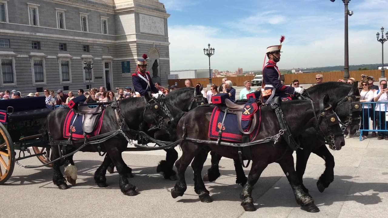 Changing of the Guard Ceremony in Madrid, Spain (full HD)