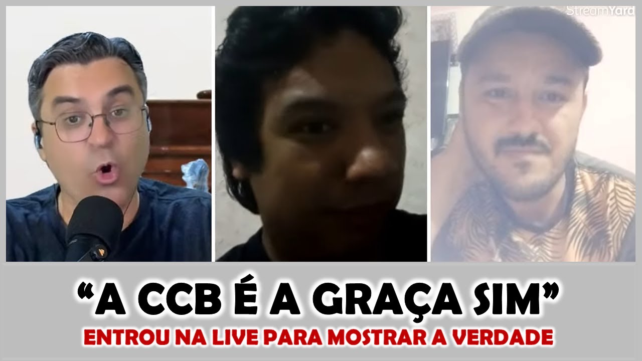 🔴 CCBeano entrou na live e disse que a CCB é a Graça Sim