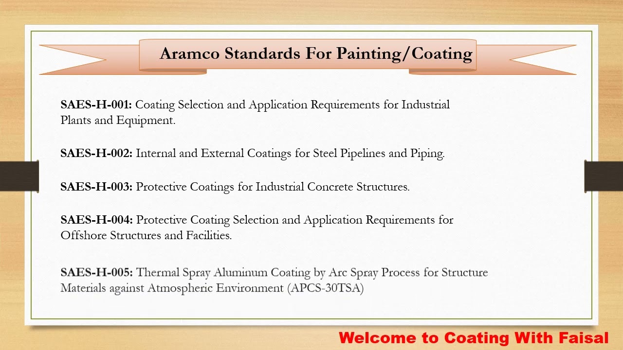 What are Aramco Standards for Protective Coating.