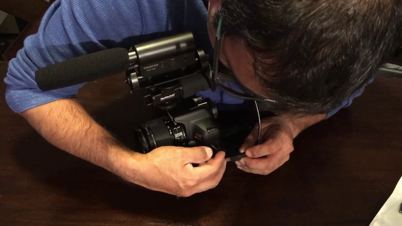 How to adapt a external mic to a camera with no mic input.