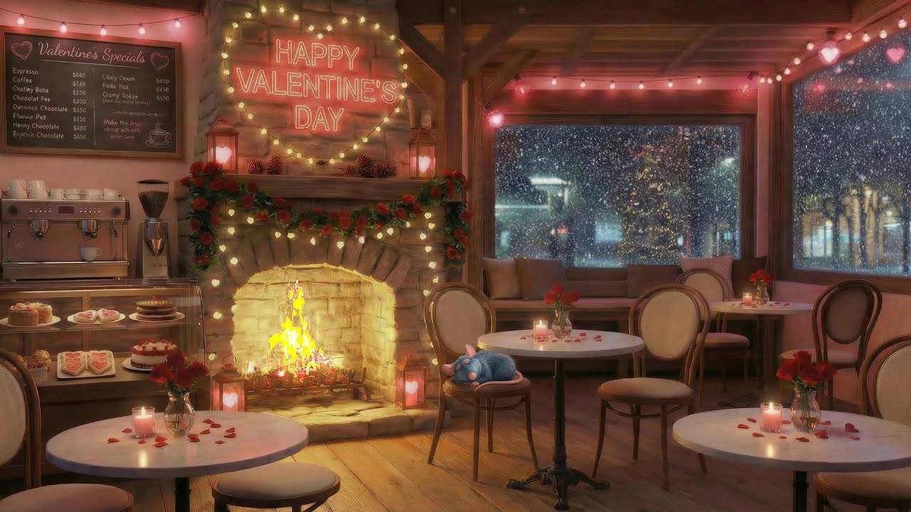Nostalgic Love Music of All Time ❤️ Fireplace Valentine’s Ambience Feels Special