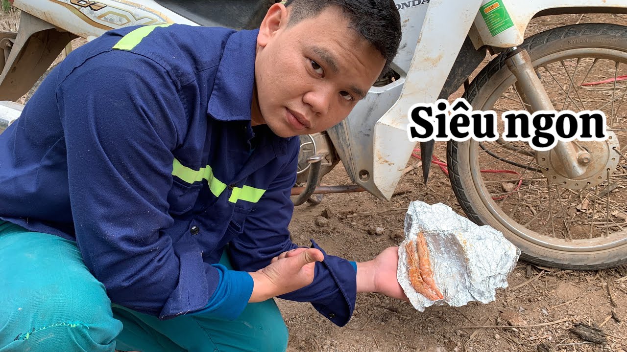 Thử Nướng tôm bằng ống xả xe máy 