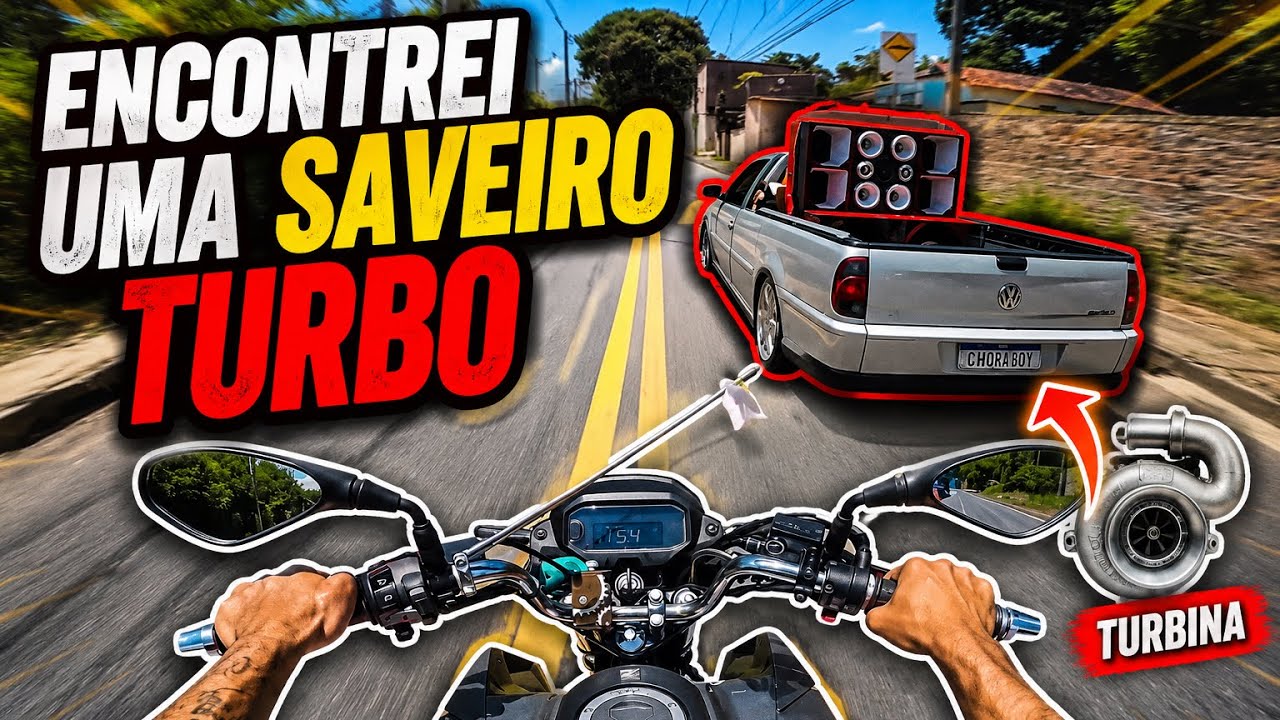 ENCONTREI UMA SAVEIRO TURBO FAZENDO MUITO BARULHO 🔥 E PILOTAGEM ATRASSADO PRO TRABALHO 
