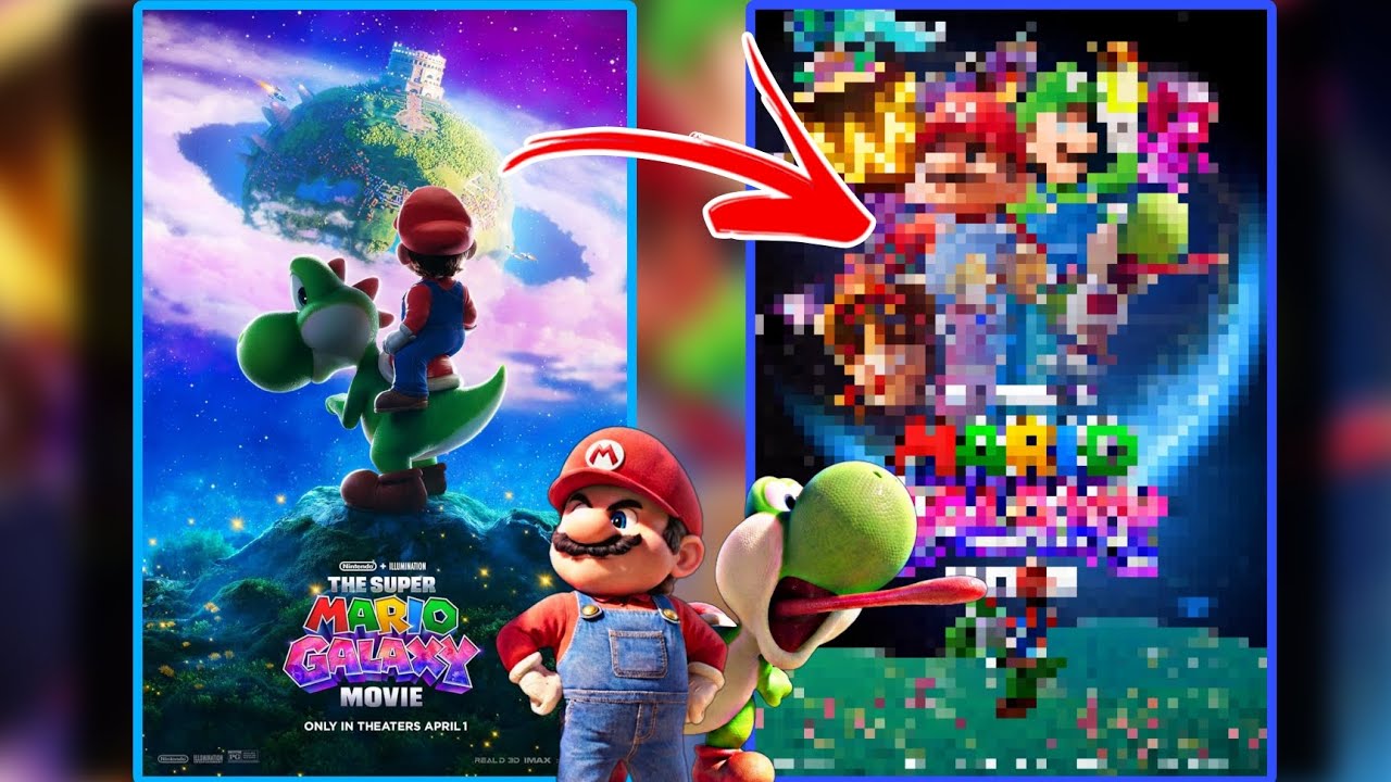 Mejorando el poster de Super Mario galaxy la película (Fan poster) #2 - ÁngelSonic 492