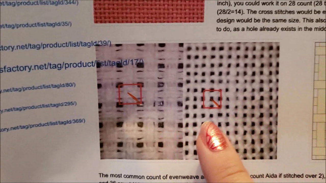 Bonus Video ~ Cross Stitch 101 ~ Aida vs  Evenweave