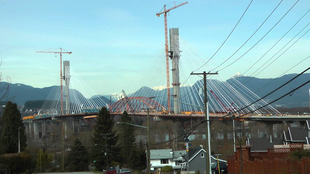 NEW PORT MANN BRIDGE APRIL 09 2012 WIDEST LONG SPAN BRIDGE IN THE WORLD COPYRIGHT BCNEWSVIDEO