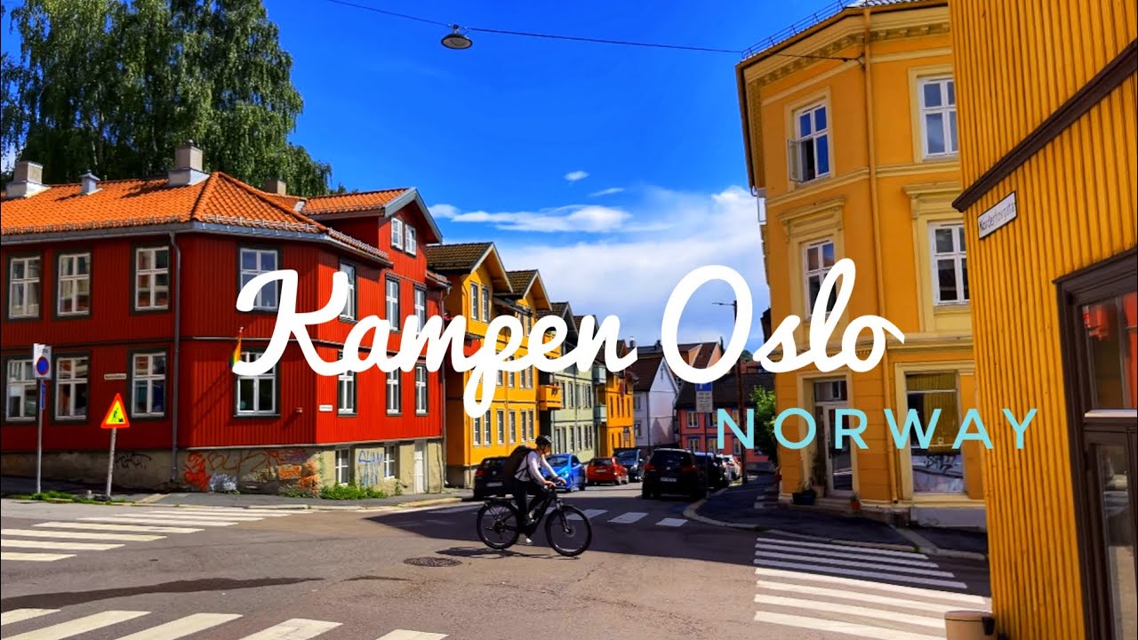 Colorful Kampen || Old Part of Oslo Norway 🇧🇻 || 4K Walking Tour || Summer 2024