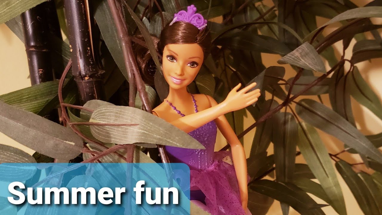 Barbie and Fairy summer fun at the park - dolls summer playtime fun