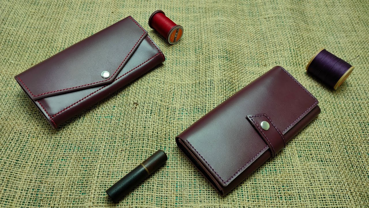 Женский кожаный кошелек своими руками. Making leather wallet. Leather wallet #женскийкошелек