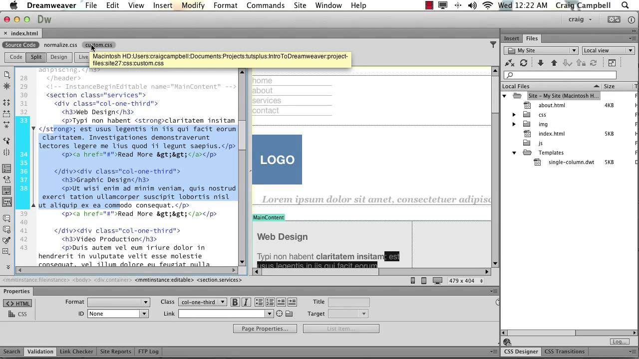 Introduction to Dreamweaver CC: Introduction