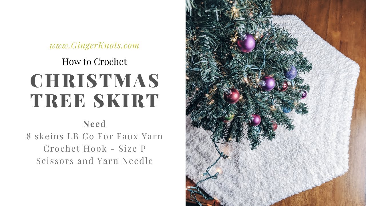 How to Crochet a Tree Skirt: Faux Fur or Super Bulky - Fast tutorial