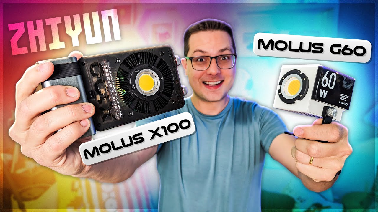 VOCÊ vai ADORAR isso AQUI!! Zhiyun MOLUS X100 e G60 são INCRÍVEIS! LUZES PORTÁTEIS e POTENTES!